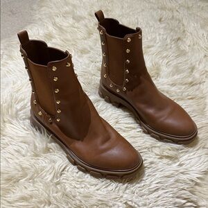 Michael Kors Brown Leather Ankle Boots 8